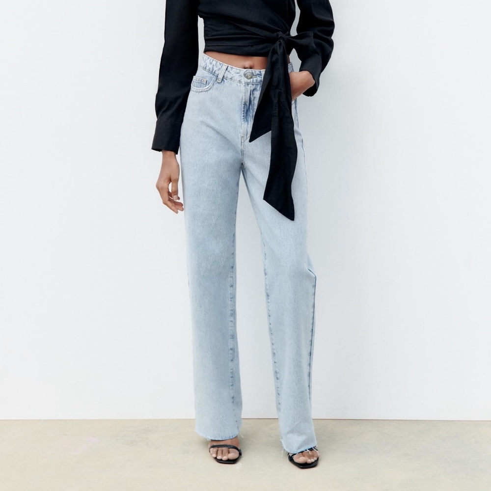 Zara High Rise Full Length Jean